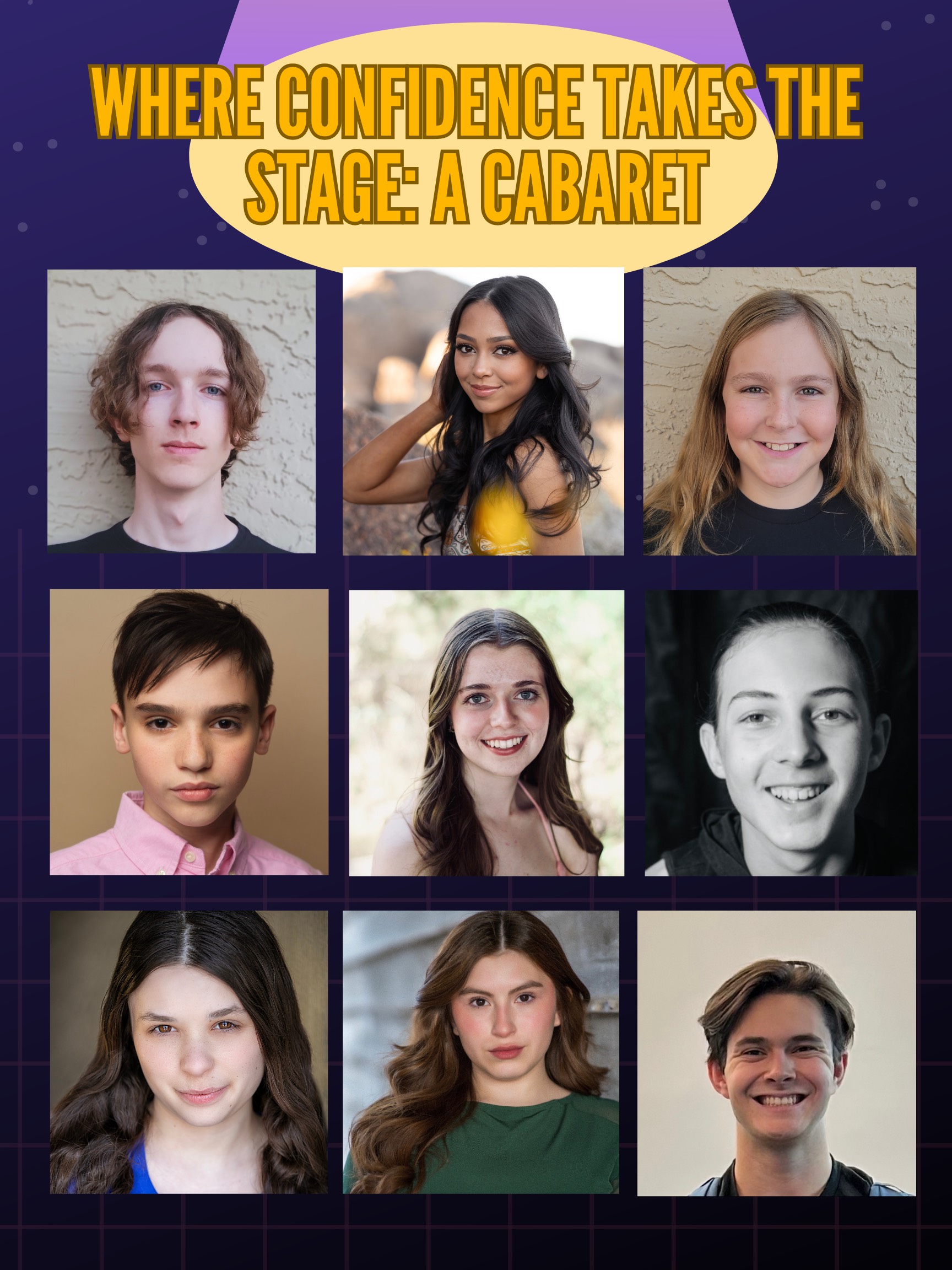 cast of Olivia Feldman's fundraising cabaret
